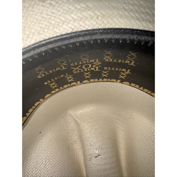Twister 20X Mexico Straw Cowboy Hat Pre-owned Size 7 1/2 Western Classic - Picture 11 of 11